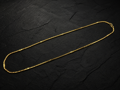 AURIC LINEA MICRO GOLD PLATED GOLD CHAIN FOR MEN | PREMIUM BRASS MEN'S CHAIN
