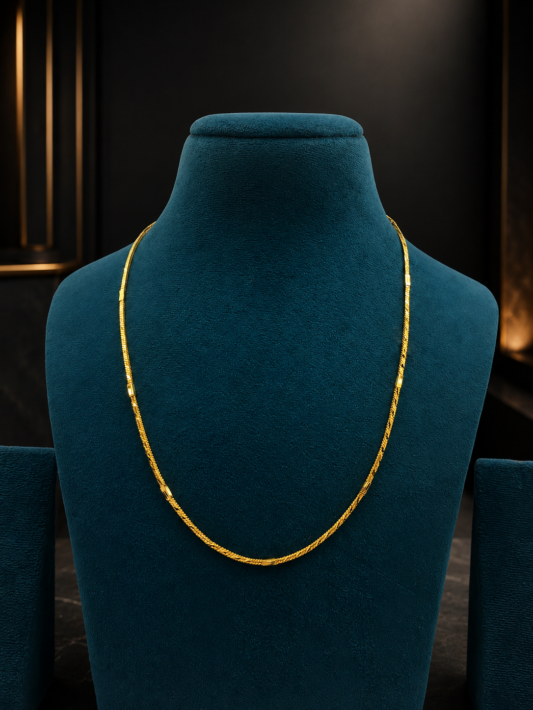 AURIC LINEA MICRO GOLD PLATED GOLD CHAIN FOR MEN | PREMIUM BRASS MEN'S CHAIN
