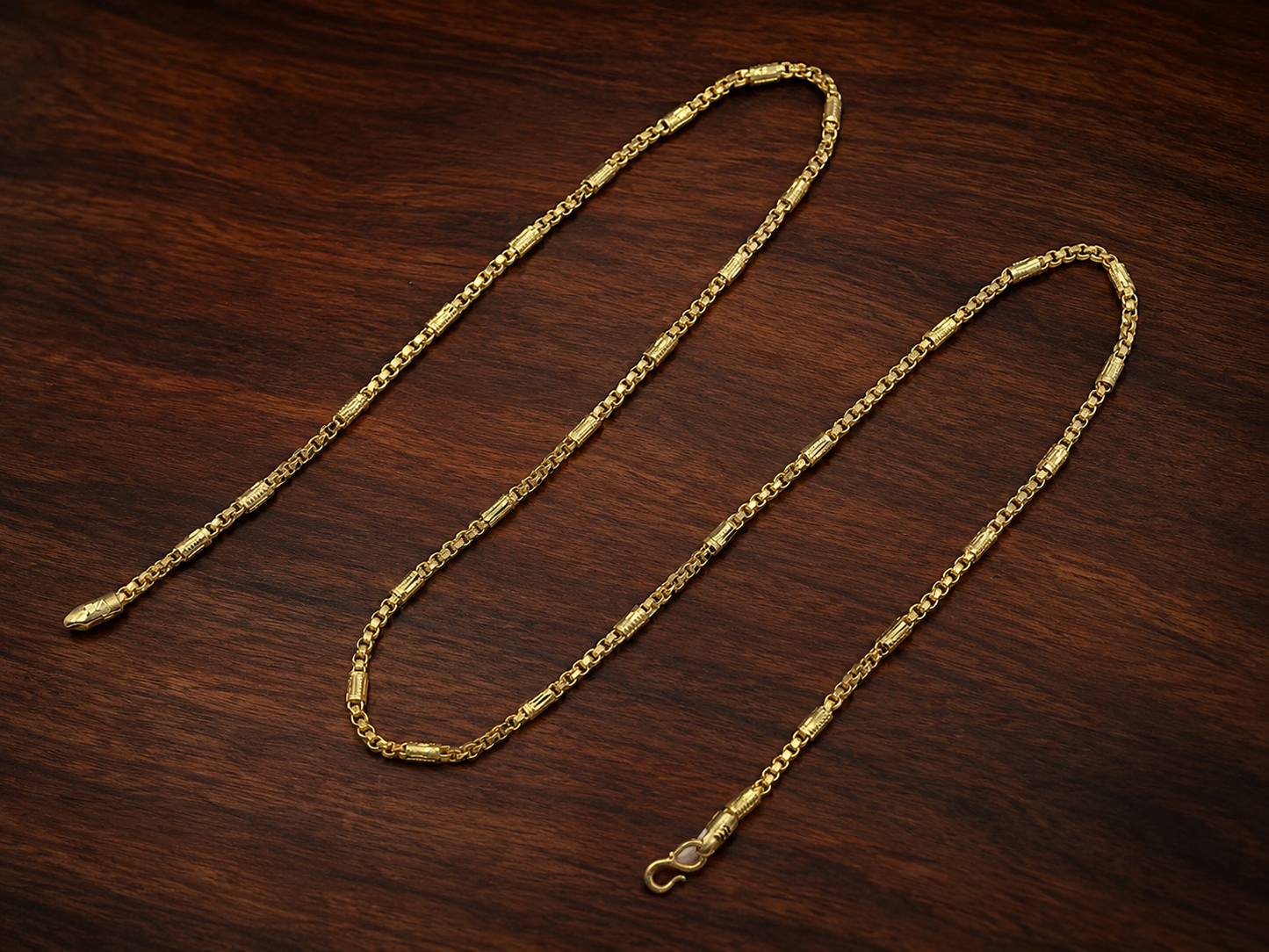 AURIC BOX LINK MICRO GOLD PLATED GOLD CHAIN FOR MEN | PREMIUM BRASS BOX CHAIN