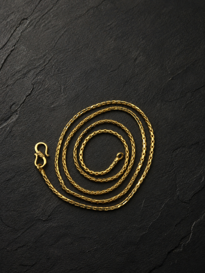 ELITE OVAL LINK MICRO GOLD PLATED GOLD CHAIN FOR MEN | PREMIUM BRASS OVAL LINK CHAIN