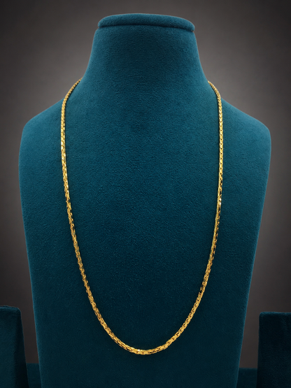 ELITE OVAL LINK MICRO GOLD PLATED GOLD CHAIN FOR MEN | PREMIUM BRASS OVAL LINK CHAIN