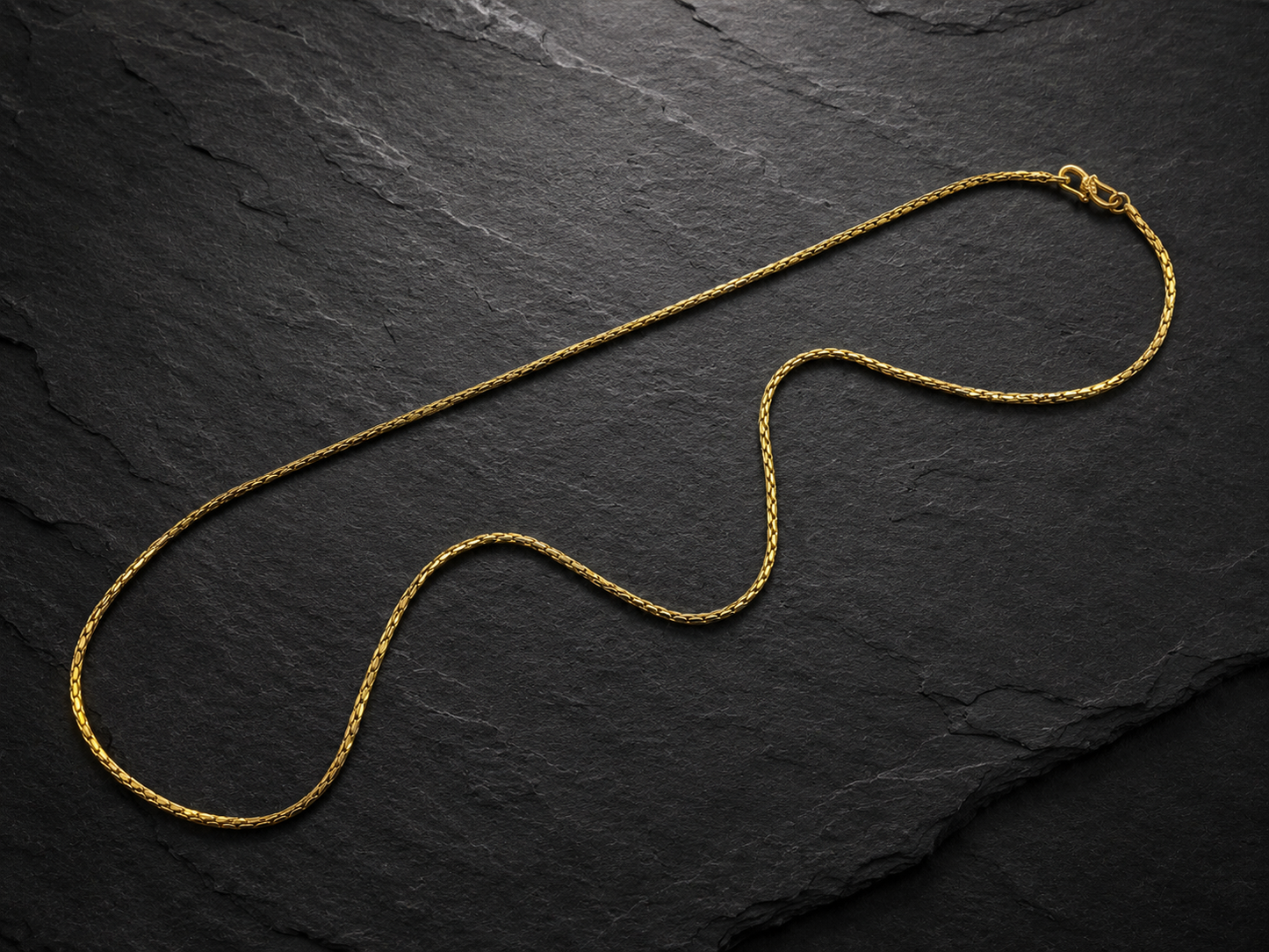 CROWN BRAID MICRO GOLD PLATED GOLD CHAIN FOR MEN | PREMIUM BRASS BRAIDED CHAIN