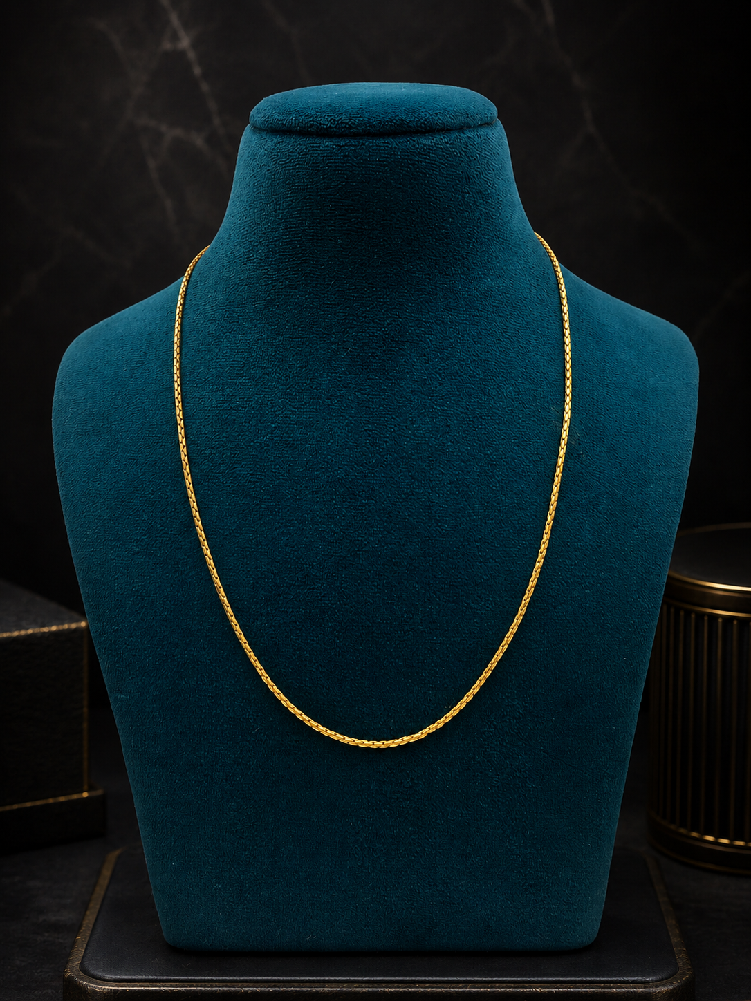 CROWN BRAID MICRO GOLD PLATED GOLD CHAIN FOR MEN | PREMIUM BRASS BRAIDED CHAIN