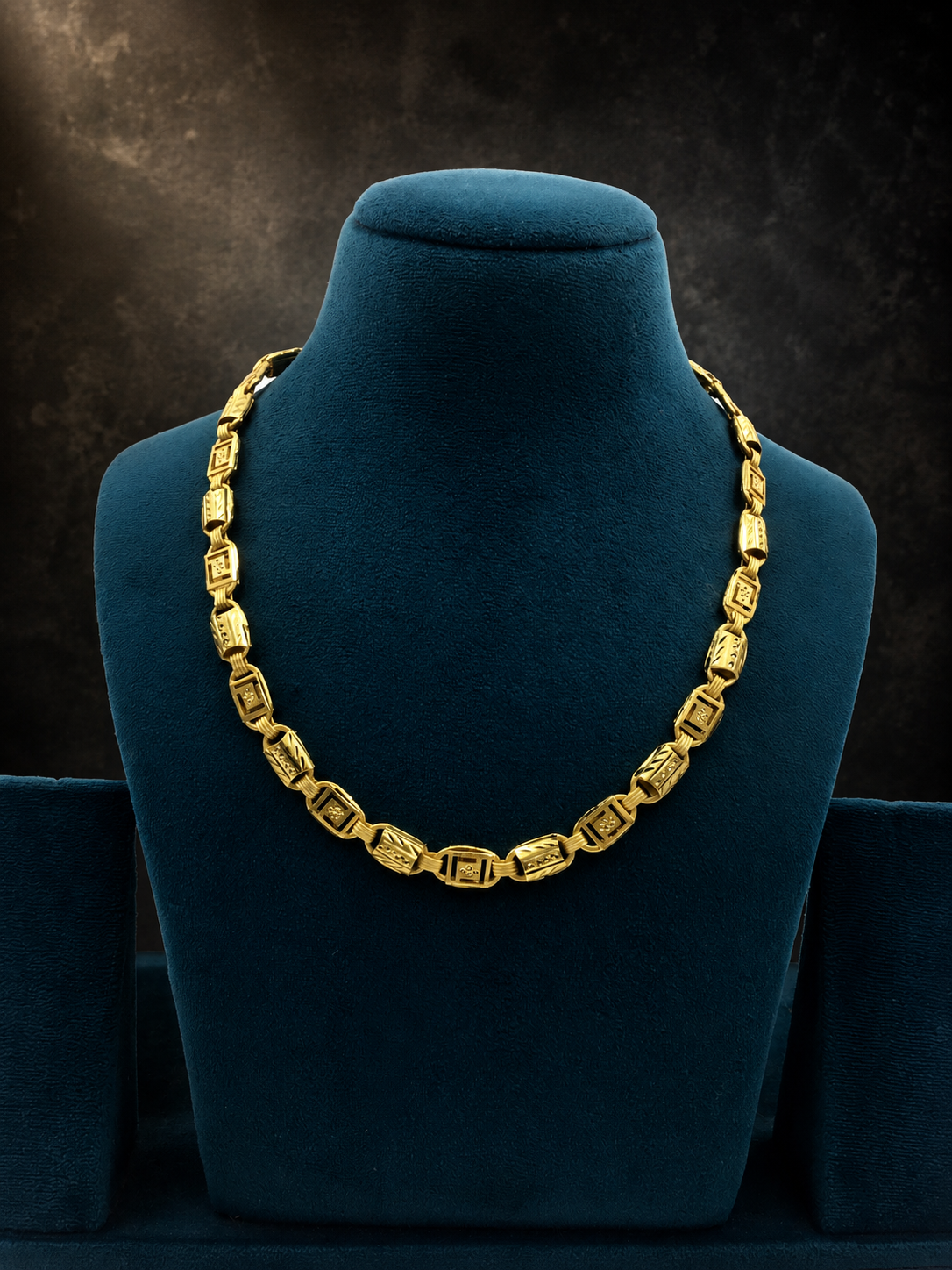 PRIME GEOMETRIC LINK MICRO GOLD PLATED GOLD CHAIN FOR MEN | PREMIUM BRASS GEOMETRIC LINK CHAIN