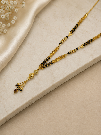 SAUBHAGYA VALLI MICRO GOLD PLATED MANGALSUTRA FOR WOMEN | TRADITIONAL GOLD FINISH MANGALSUTRA