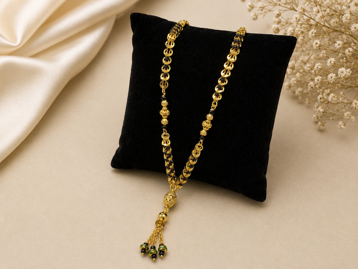 MANGALYA TARINI MICRO GOLD PLATED MANGALSUTRA FOR WOMEN | TRADITIONAL GOLD FINISH MANGALSUTRA