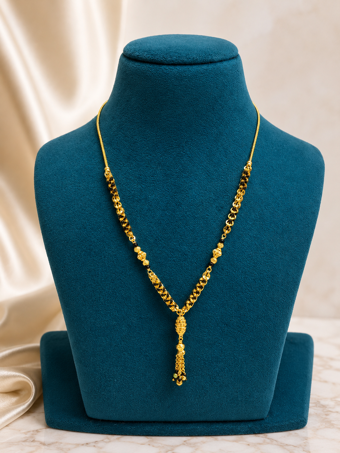 MANGALYA TARINI MICRO GOLD PLATED MANGALSUTRA FOR WOMEN | TRADITIONAL GOLD FINISH MANGALSUTRA