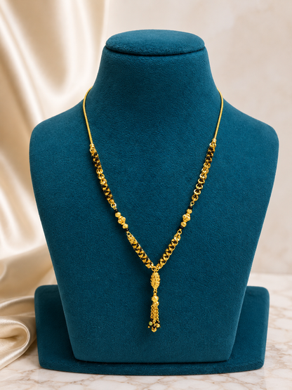 MANGALYA TARINI MICRO GOLD PLATED MANGALSUTRA FOR WOMEN | TRADITIONAL GOLD FINISH MANGALSUTRA