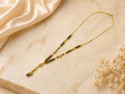 MANGALYA TARINI MICRO GOLD PLATED MANGALSUTRA FOR WOMEN | TRADITIONAL GOLD FINISH MANGALSUTRA