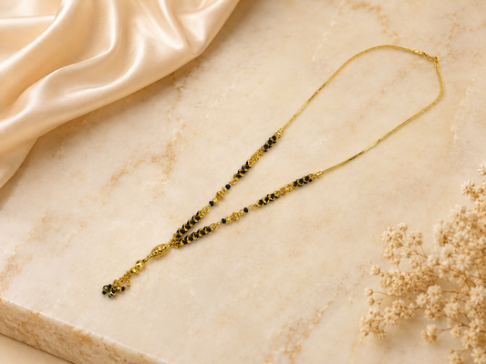 MANGALYA TARINI MICRO GOLD PLATED MANGALSUTRA FOR WOMEN | TRADITIONAL GOLD FINISH MANGALSUTRA