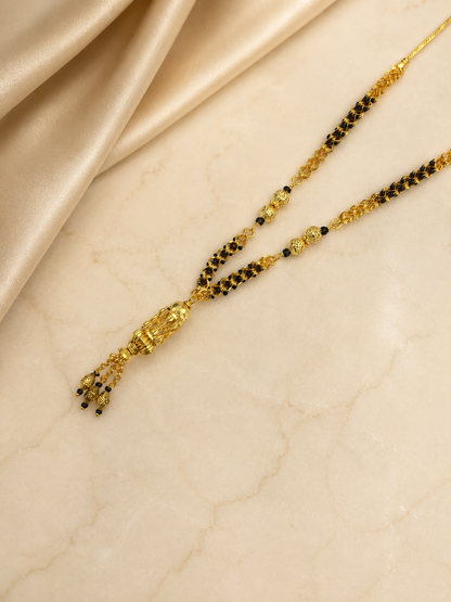 MANGALYA KALASH MICRO GOLD PLATED MANGALSUTRA FOR WOMEN | TRADITIONAL GOLD FINISH MANGALSUTRA