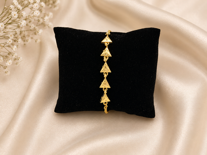GEOMETRIC TRIANGLE MICRO GOLD PLATED BRACELET FOR WOMEN