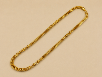 ROYAL BYZANTINE WEAVE GOLD PLATED MEN'S CHAIN