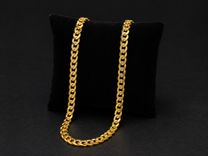 CLASSIC CUBAN LINK MICRO GOLD PLATED CHAIN FOR MEN | PREMIUM BRASS CUBAN LINK CHAIN