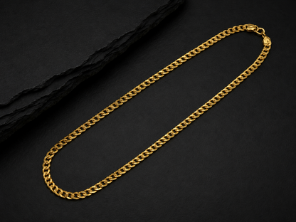 CLASSIC CUBAN LINK MICRO GOLD PLATED CHAIN FOR MEN | PREMIUM BRASS CUBAN LINK CHAIN