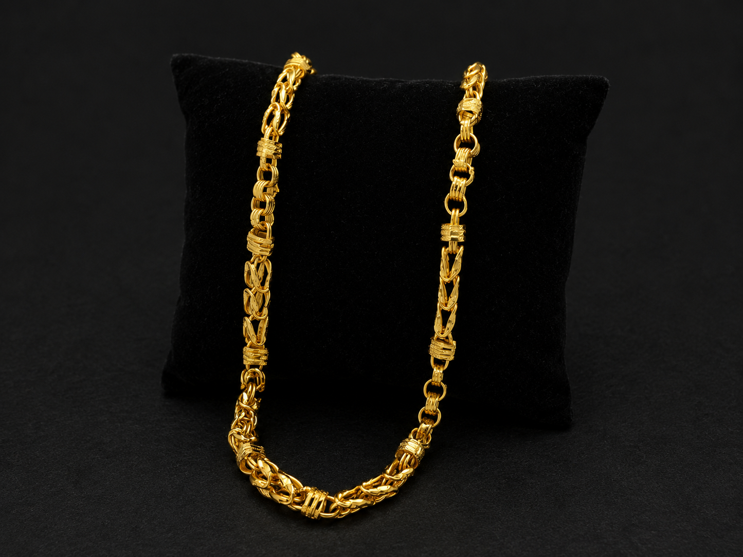 IMPERIAL VORTEX WEAVE MICRO GOLD PLATED GOLD CHAIN FOR MEN | PREMIUM BRASS WEAVE CHAIN