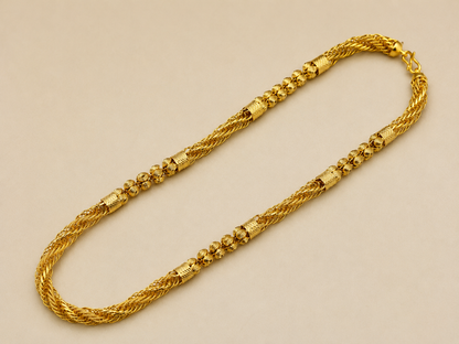 IMPERIAL MULTI-LAYER WEAVE MICRO GOLD PLATED CHAIN FOR MEN | PREMIUM BRASS GOLD CHAIN