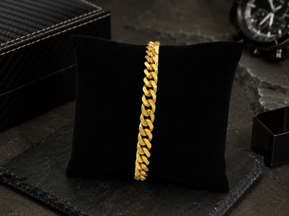 IMPERIAL CUBAN MICRO GOLD PLATED BRACELET FOR MEN | PREMIUM BRASS CUBAN LINK BRACELET