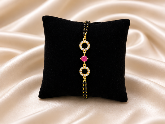 RUBY HALO MANGALSUTRA BRACELET