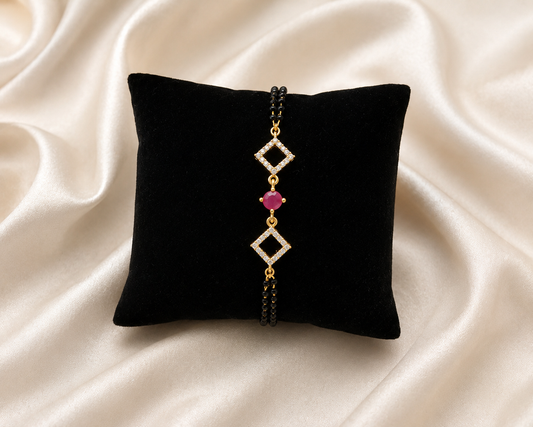 RUBY DIAMOND GLOW MANGALSUTRA BRACELET