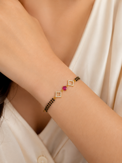 RUBY DIAMOND GLOW MANGALSUTRA BRACELET