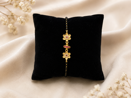 RUBY BLOSSOM MANGALSUTRA BRACELET