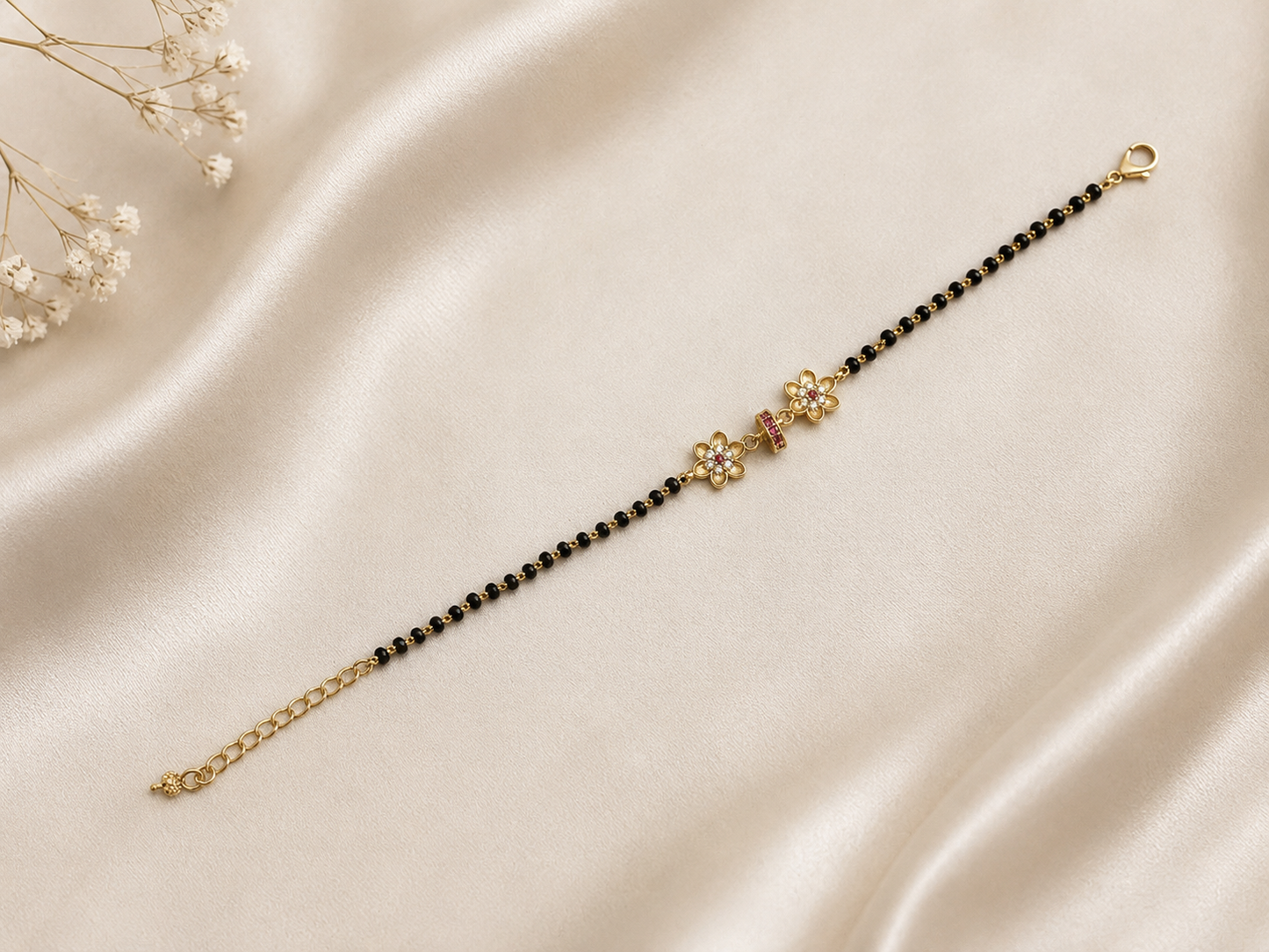 RUBY BLOSSOM MANGALSUTRA BRACELET