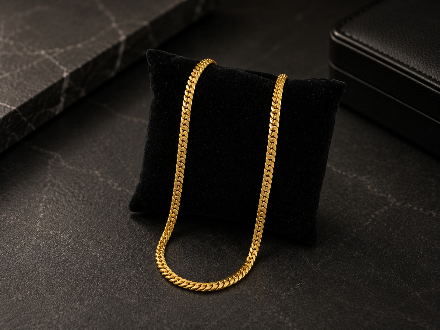 ROYAL CUBAN SLIM MICRO GOLD PLATED CHAIN FOR MEN | PREMIUM BRASS CUBAN CHAIN