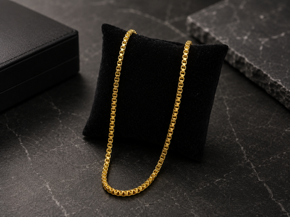 TITAN VENEZIA MICRO GOLD PLATED GOLD CHAIN FOR MEN | PREMIUM BRASS VENEZIA CHAIN