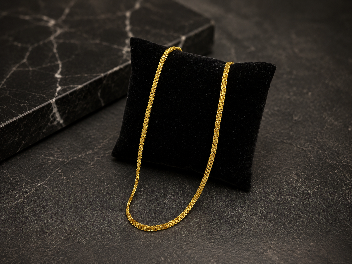 AURORA ROPE MICRO GOLD PLATED CHAIN FOR MEN | PREMIUM BRASS ROPE CHAIN