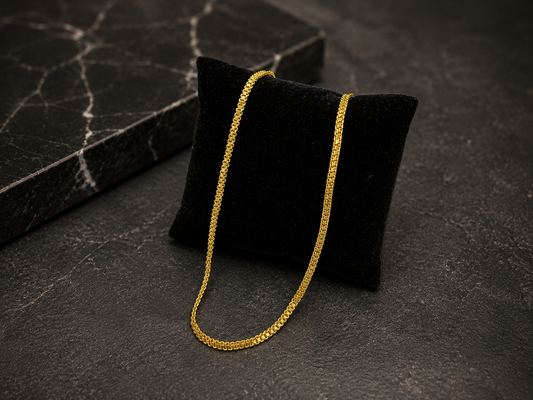 AURORA ROPE MICRO GOLD PLATED CHAIN FOR MEN | PREMIUM BRASS ROPE CHAIN