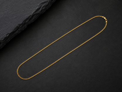 MONARCH SERPENT CUBAN MICRO GOLD PLATED CHAIN FOR MEN | PREMIUM BRASS CUBAN LINK CHAIN