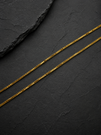 AURORA ROPE MICRO GOLD PLATED CHAIN FOR MEN | PREMIUM BRASS ROPE CHAIN