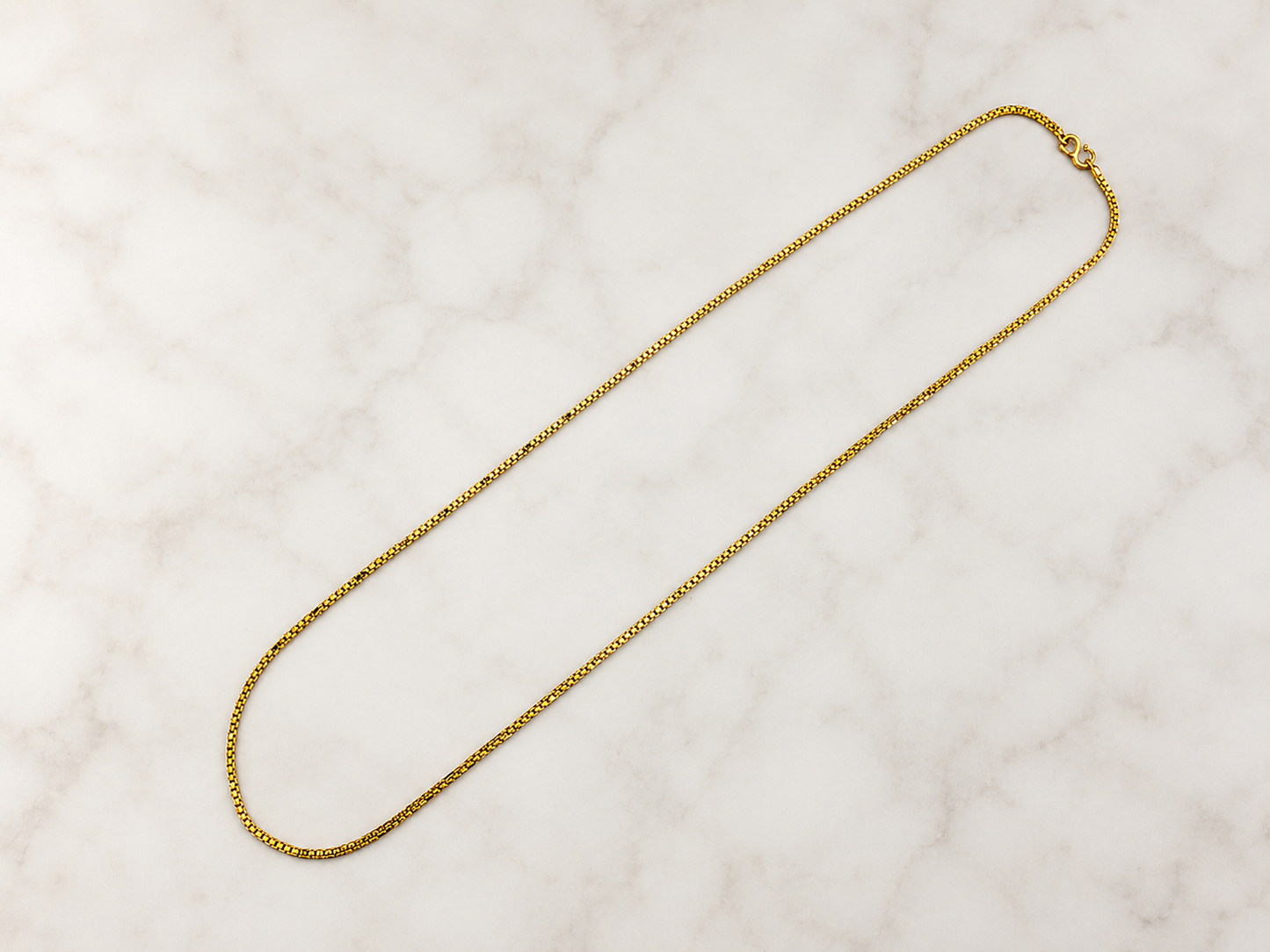 IMPERIAL MINIMAL BOX MICRO GOLD PLATED CHAIN FOR MEN | PREMIUM BRASS BOX CHAIN