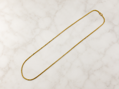 IMPERIAL MINIMAL BOX MICRO GOLD PLATED CHAIN FOR MEN | PREMIUM BRASS BOX CHAIN