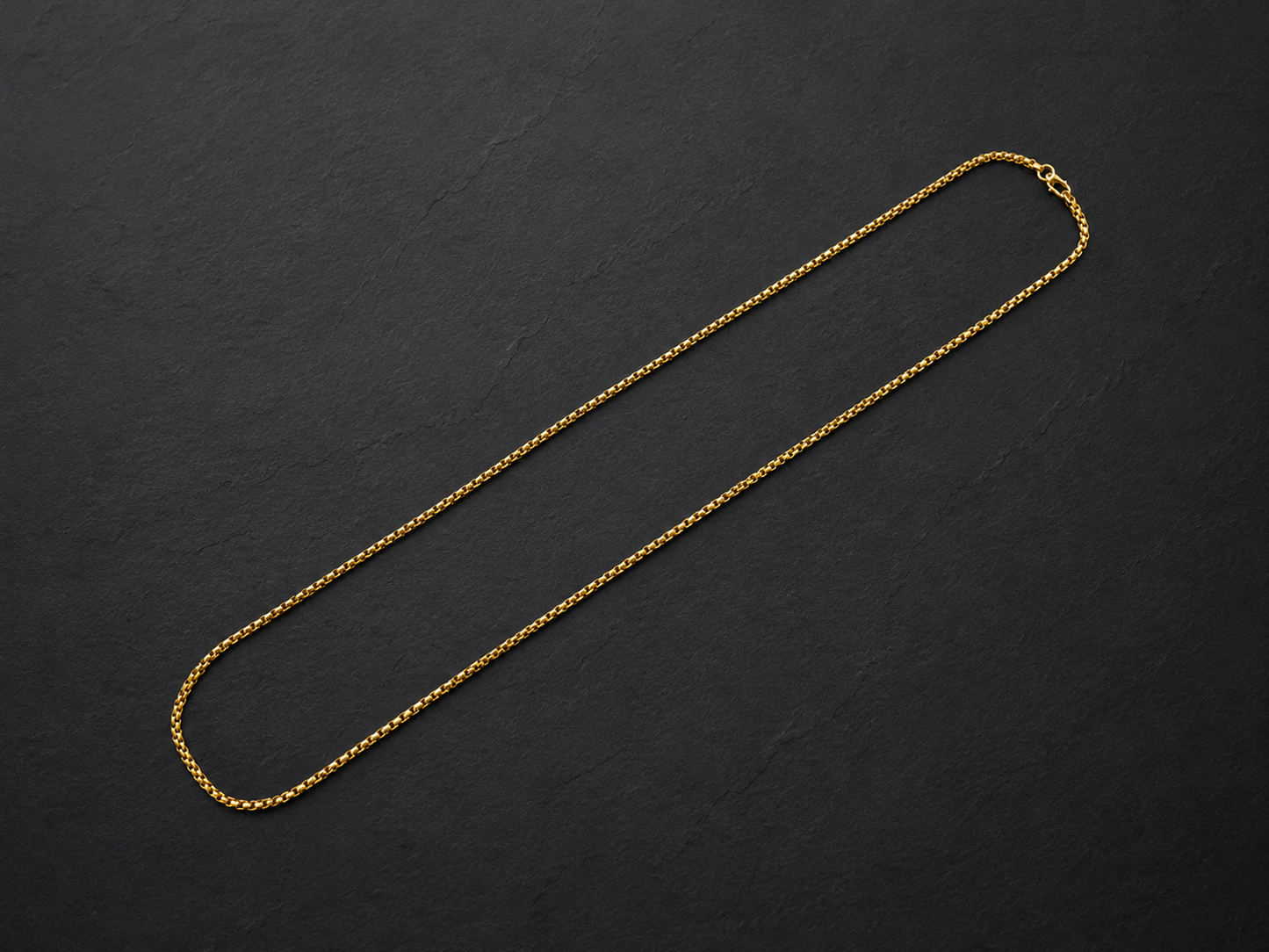 AURA GRID SLIM MICRO GOLD PLATED CHAIN FOR MEN | PREMIUM BRASS GOLD CHAIN