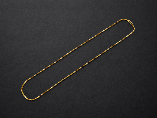AURA GRID SLIM MICRO GOLD PLATED CHAIN FOR MEN | PREMIUM BRASS GOLD CHAIN