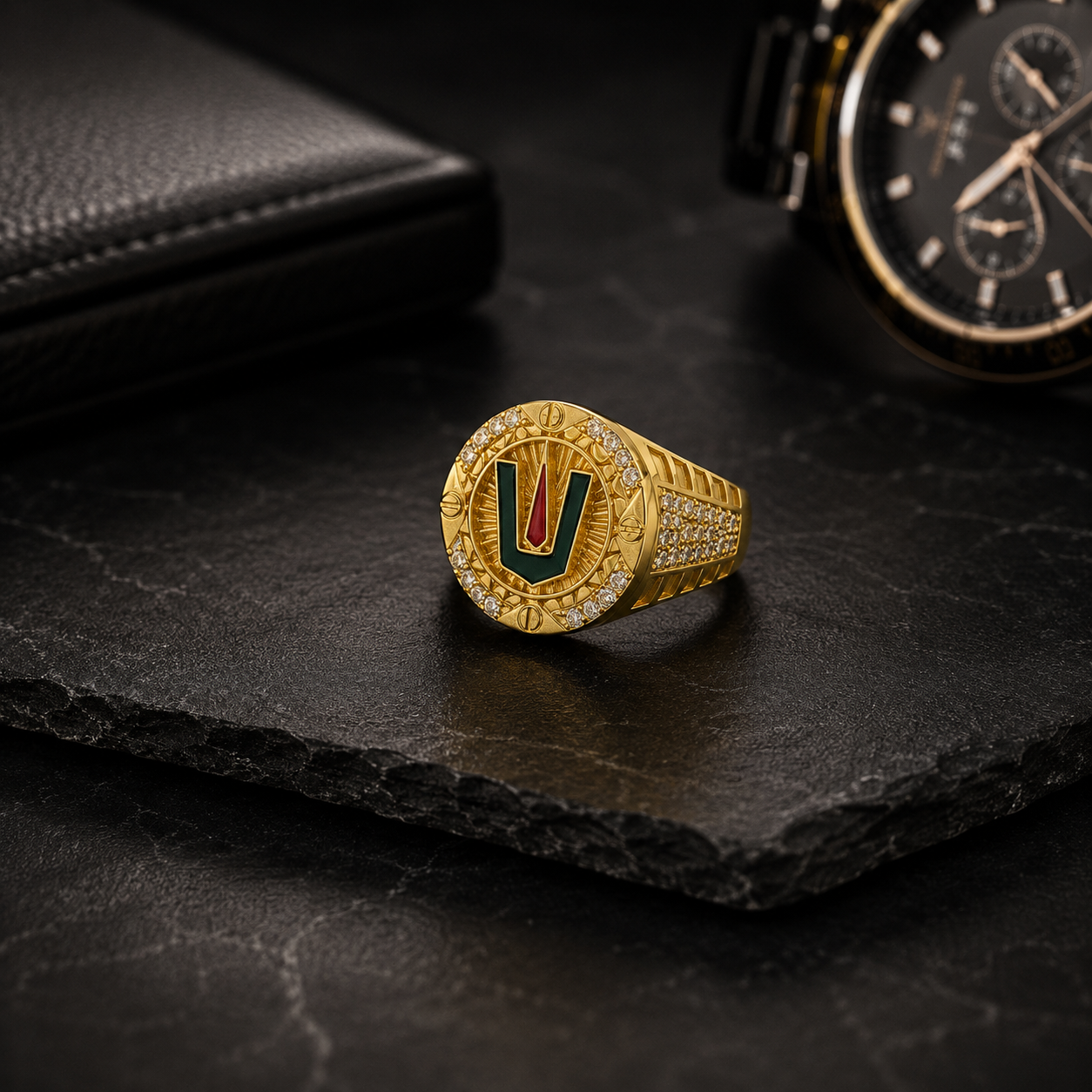 TIRUPATI BALAJI MICRO GOLD PLATED MEN’S RING