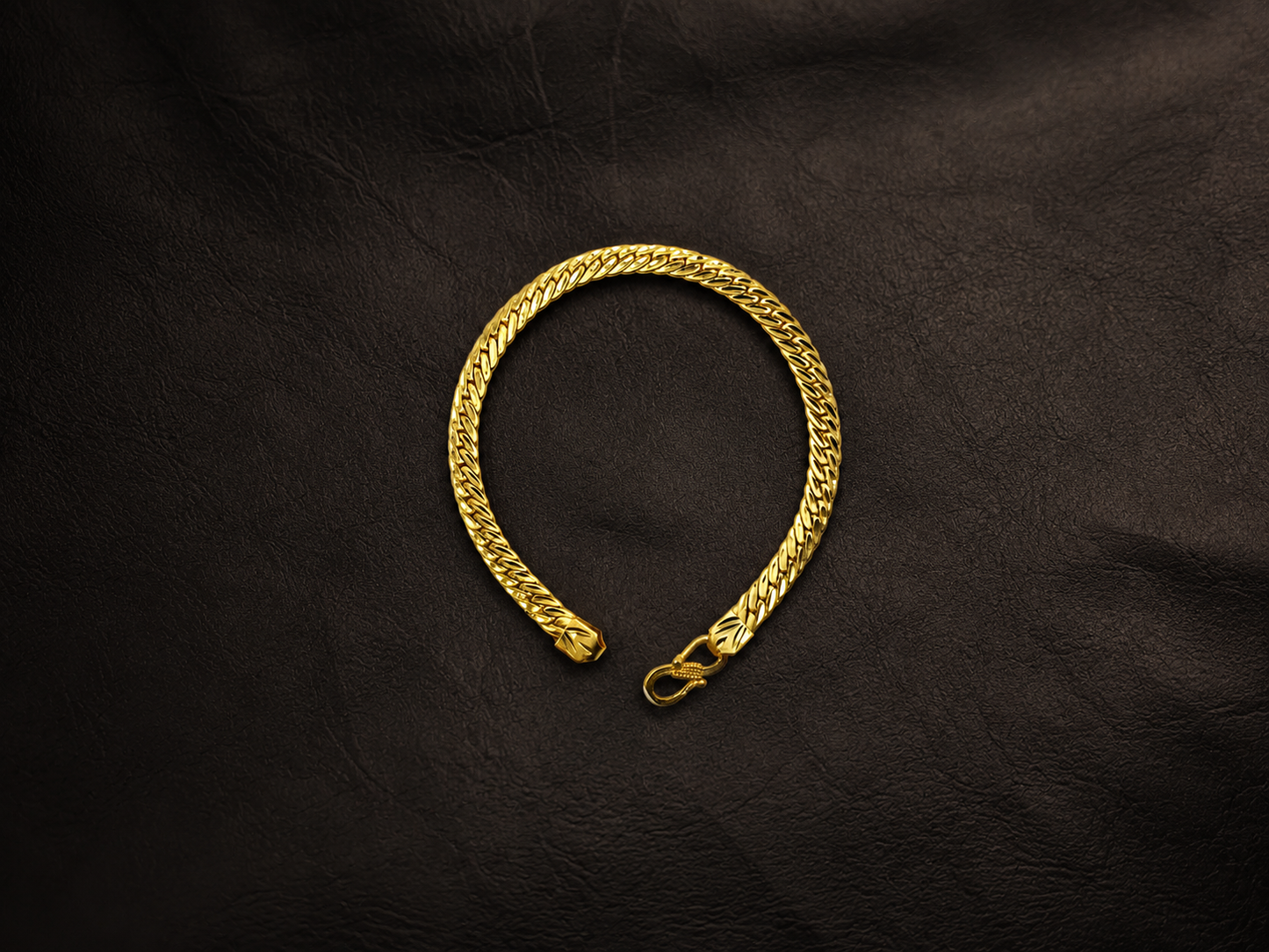 AURIC CUBAN LINK MICRO GOLD PLATED BRACELET FOR MEN | PREMIUM BRASS CUBAN LINK BRACELET
