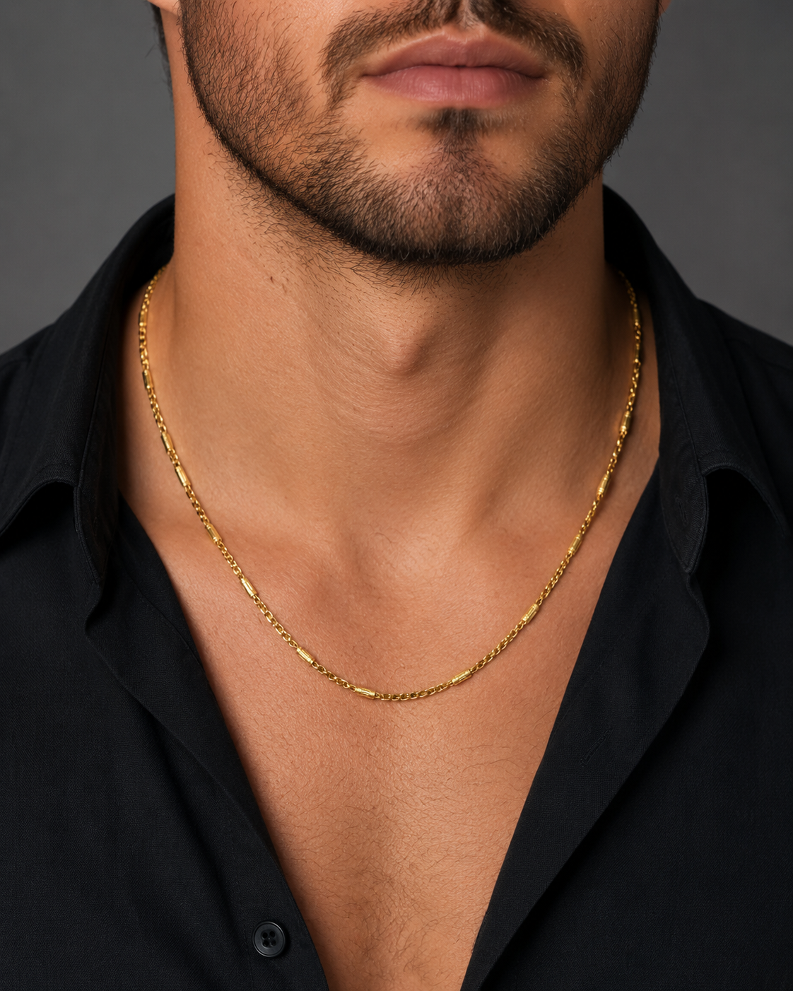 AURIC BOX LINK MICRO GOLD PLATED GOLD CHAIN FOR MEN | PREMIUM BRASS BOX CHAIN