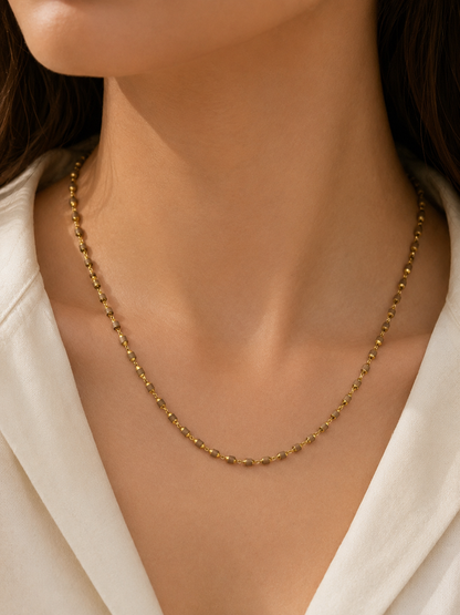 DIVINE TULSI MICRO GOLD PLATED MALA FOR MEN & WOMEN