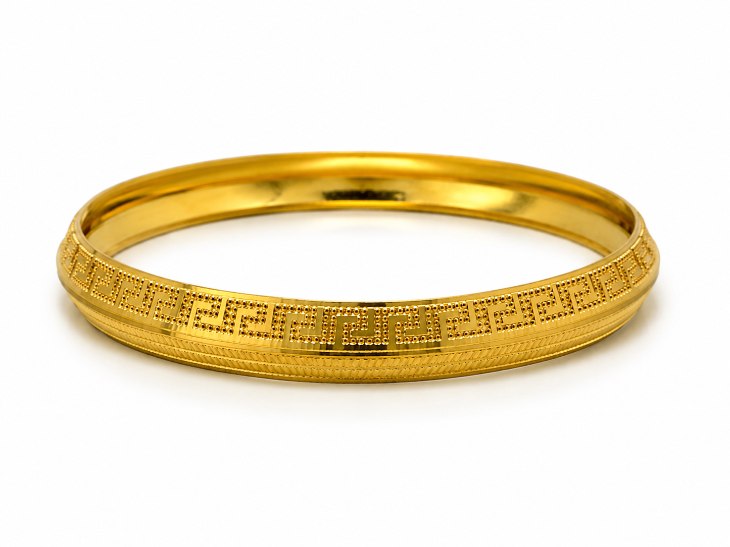 GREEK PATTERN GOLD MEN’S KADA