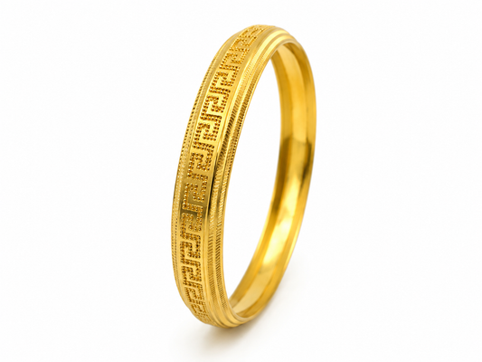GREEK PATTERN GOLD MEN’S KADA
