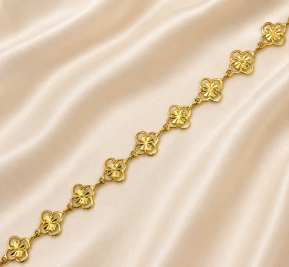 CLOVER BLOOM GOLD BRACELET FOR WOMEN