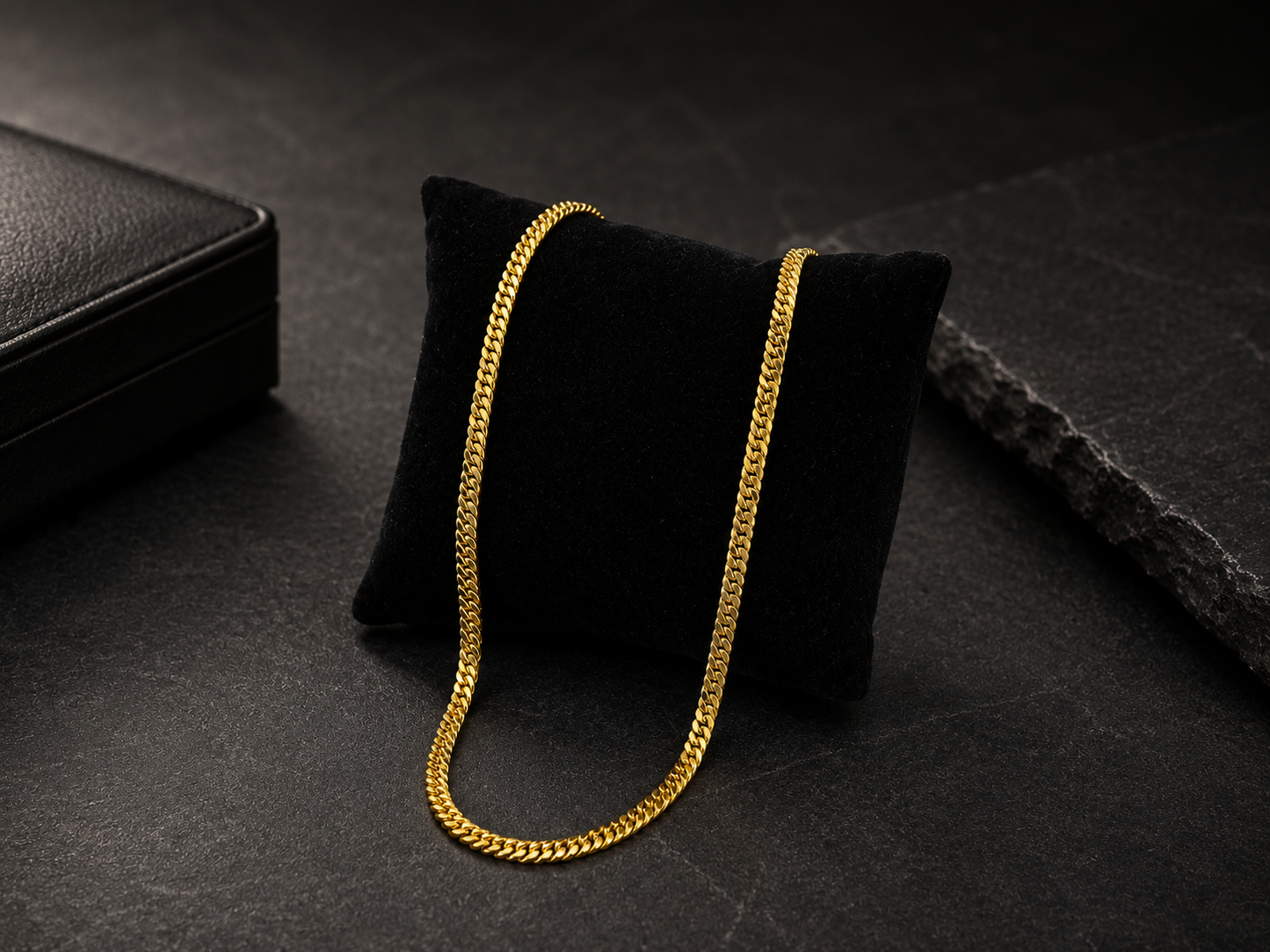 MONARCH SERPENT CUBAN MICRO GOLD PLATED CHAIN FOR MEN | PREMIUM BRASS CUBAN LINK CHAIN