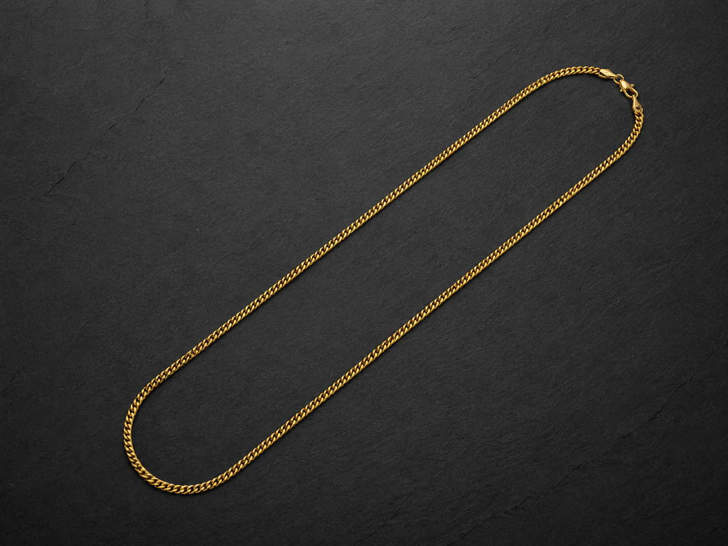 ROYAL CUBAN SLIM MICRO GOLD PLATED CHAIN FOR MEN | PREMIUM BRASS CUBAN CHAIN