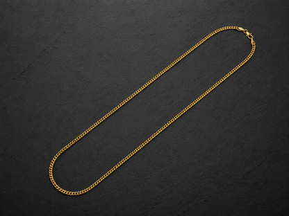 ROYAL CUBAN SLIM MICRO GOLD PLATED CHAIN FOR MEN | PREMIUM BRASS CUBAN CHAIN