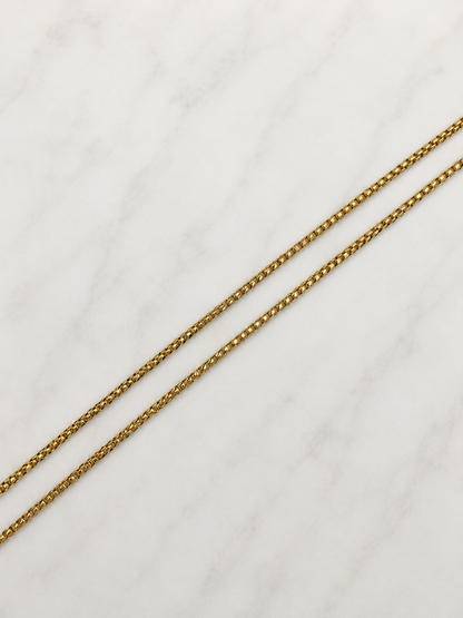 TITAN GRID BOX MICRO GOLD PLATED CHAIN FOR MEN | PREMIUM BRASS GOLD CHAIN