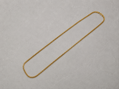 TITAN GRID BOX MICRO GOLD PLATED CHAIN FOR MEN | PREMIUM BRASS GOLD CHAIN