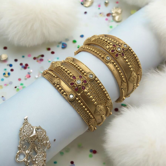 NAYRA RAJWADI BRASS BANGLES